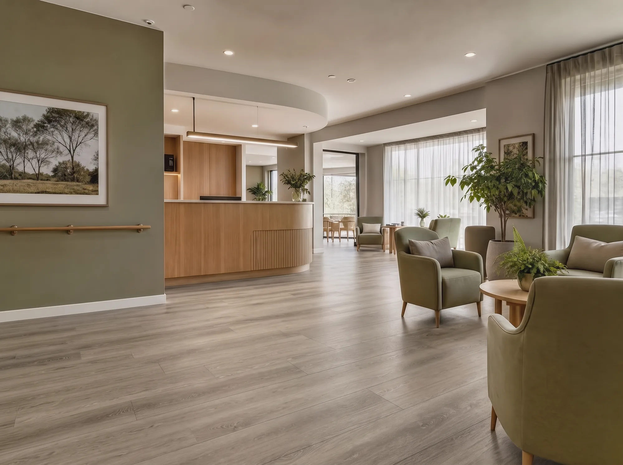 Healthcare & Aged Care flooring application